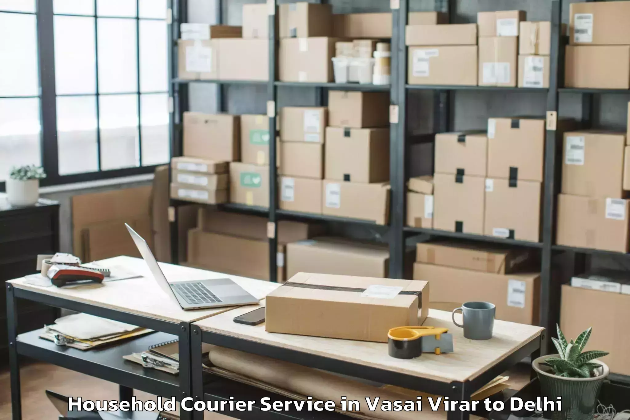 Easy Vasai Virar to Parsvnath Mall Azadpur Household Courier Booking